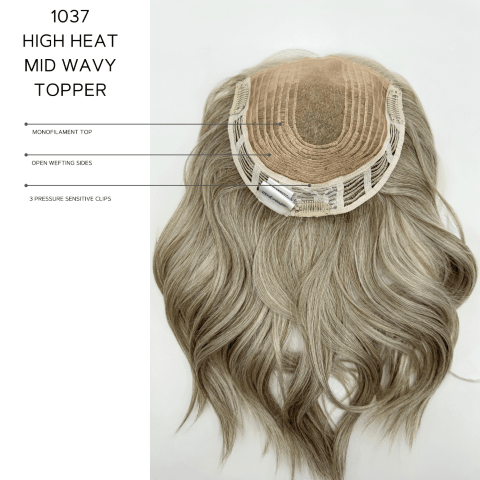 High Heat Wavy Topper | Mid-Length Lace Part | Bon Bon Wigs